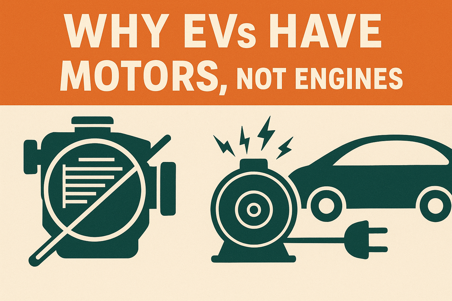 Why EVs Have Motors, Not Engines